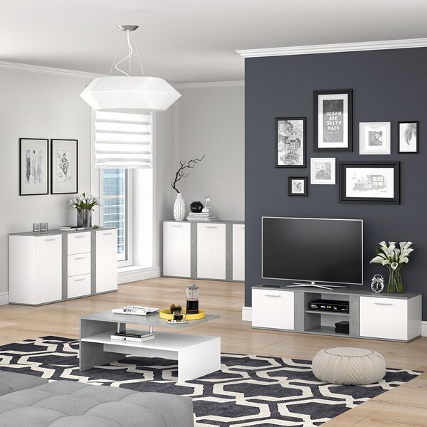Kredenc Vicco Novelli Beton 40 x 80 cm s dveřmi, Model 29017