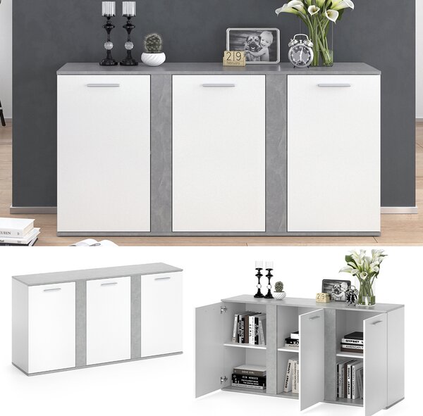 Kredenc Vicco Novelli Beton 40 x 80 cm s dveřmi, Model 29017