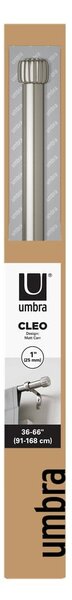 Ocelová roztažitelná garnýž ve stříbrné barvě 91 - 168 cm Cleo – Umbra