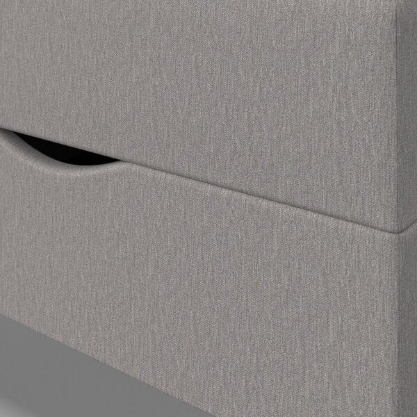 Boxspringová postel VIDA 90x200, šedá, s topperem