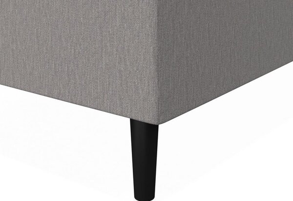 Boxspringová postel VIDA 90x200, šedá, s topperem