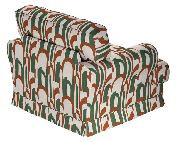 Potah na křeslo IKEA Ekeskog barva zelená látka pletený vzor, vzorované