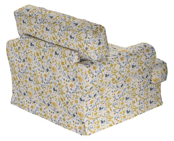 Potah na křeslo IKEA Ekeskog barva žlutá látka pletený vzor, vzorované