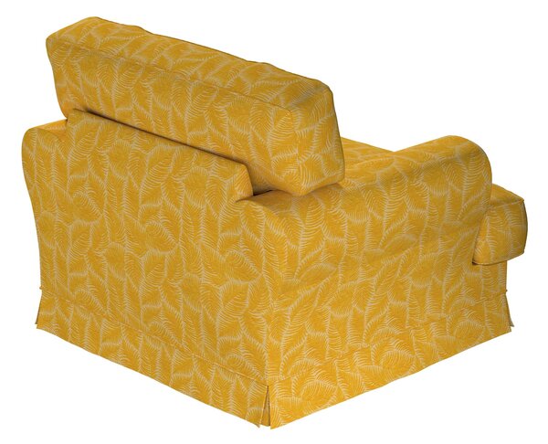 Potah na křeslo IKEA Ekeskog barva žlutá látka pletený vzor, vzorované