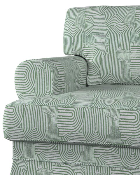 Potah na křeslo IKEA Ekeskog barva zelená látka pletený vzor, vzorované