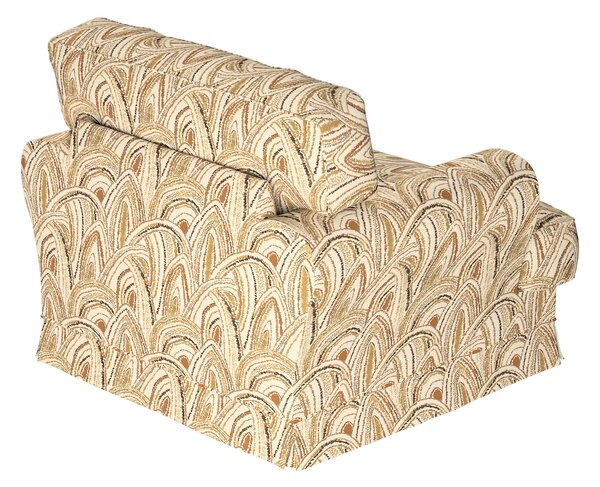Potah na křeslo IKEA Ekeskog barva béžová látka pletený vzor, vzorované
