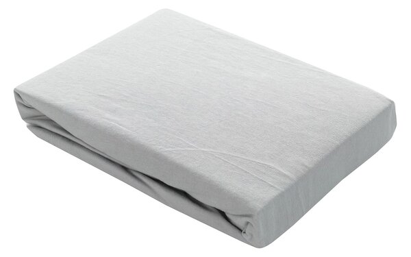 Jersey prostěradlo s gumou Jerry 90x200cm light grey