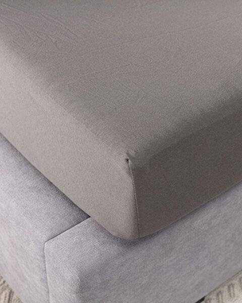 Jersey prostěradlo s gumou Jerry 90x200cm grey