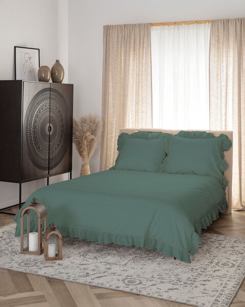 Ložní povlečení Cotton 160x200cm dark green