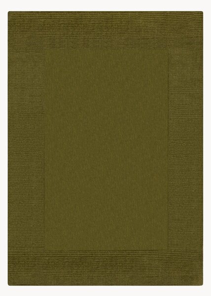 Ručně všívaný vlněný koberec's nízkým vlasem Textured Border
