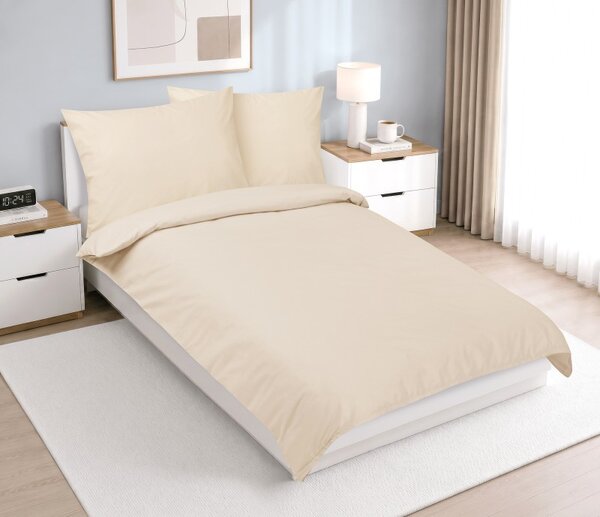 BELLATEX Povlečení bavlněné Bílá káva 140x200, 70x90 cm