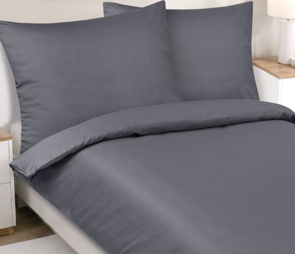BELLATEX Povlečení bavlněné LUX Šedá 140x200, 70x90 cm