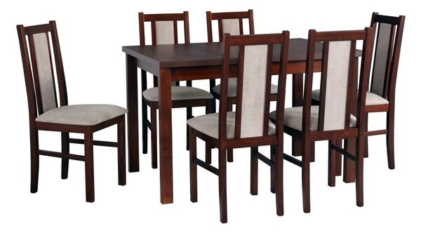 Jídelní set 1+6 , stůl ALBA 1 a židle BOS 14
