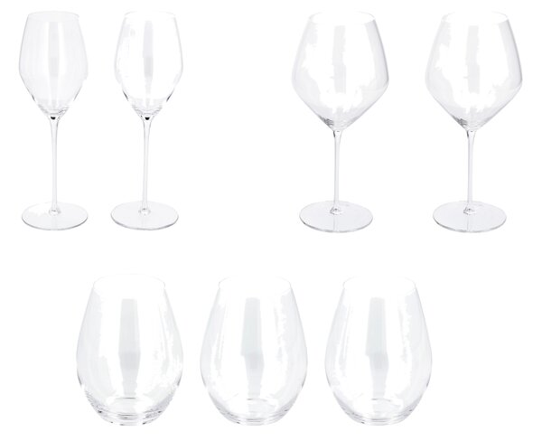 Silvercrest® Sklenice na víno z foukaného skla, 2 kusy / Sklenice na vodu z foukaného skla, 3 kusy (100407605)