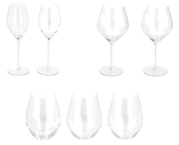 Silvercrest® Sklenice na víno z foukaného skla, 2 kusy / Sklenice na vodu z foukaného skla, 3 kusy (100407605)