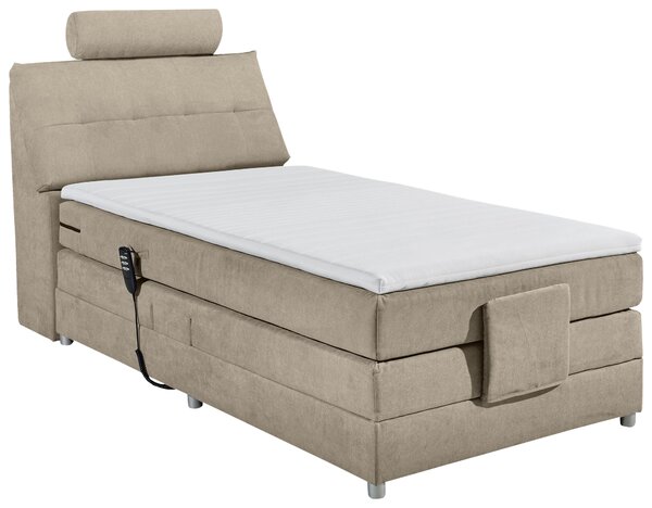 POSTEL BOXSPRING, 120/200 cm, pískové barvy MID.YOU - Jednolůžkové postele, Online Only