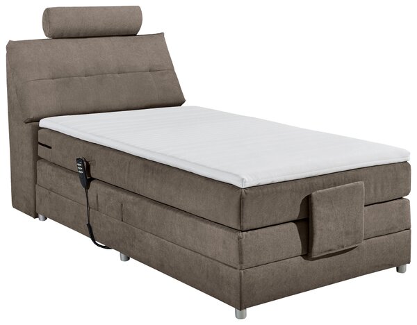 POSTEL BOXSPRING, 120/200 cm, hnědá MID.YOU - Jednolůžkové postele, Online Only