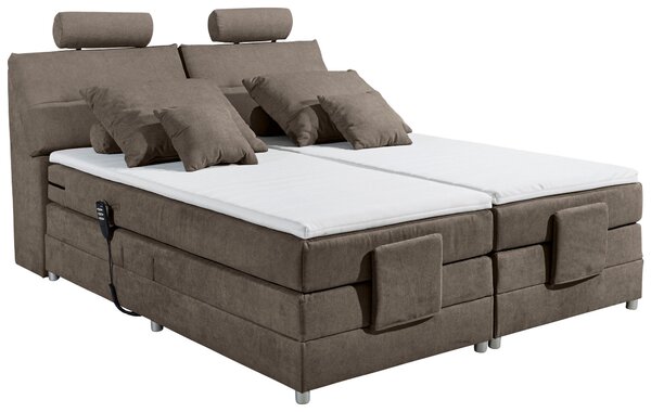 POSTEL BOXSPRING, 180/200 cm, hnědá MID.YOU - Manželské postele, Online Only