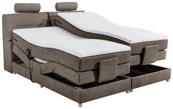 POSTEL BOXSPRING, 180/200 cm, hnědá MID.YOU - Manželské postele, Online Only
