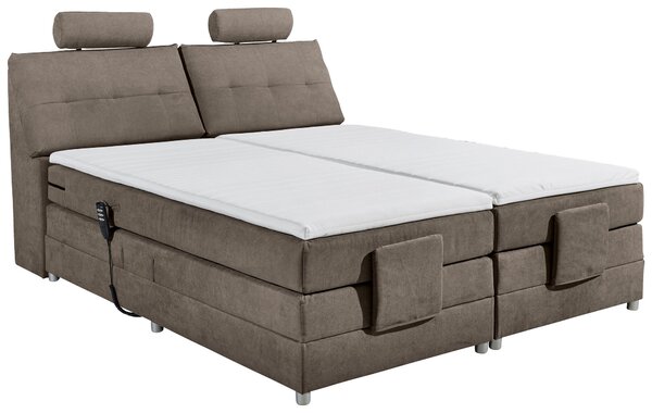 POSTEL BOXSPRING, 180/200 cm, hnědá MID.YOU - Manželské postele, Online Only