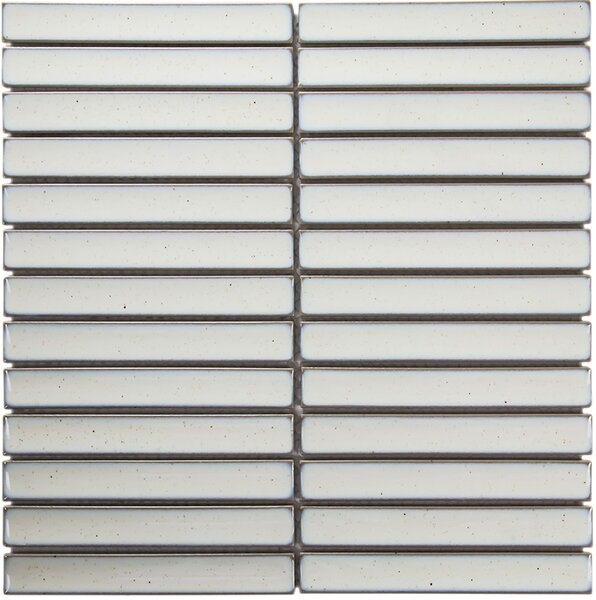 FIN Keramická mozaika bílá Mozaika Vintage White Speckle 2x14,5 (29,6x29,9) cm - SEF20120
