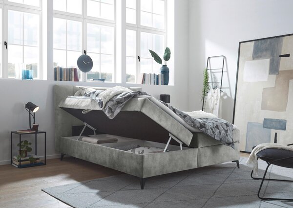 AMERICKÁ POSTEL, 180/200 cm, šedá MID.YOU - Postele s úložným prostorem, Online Only