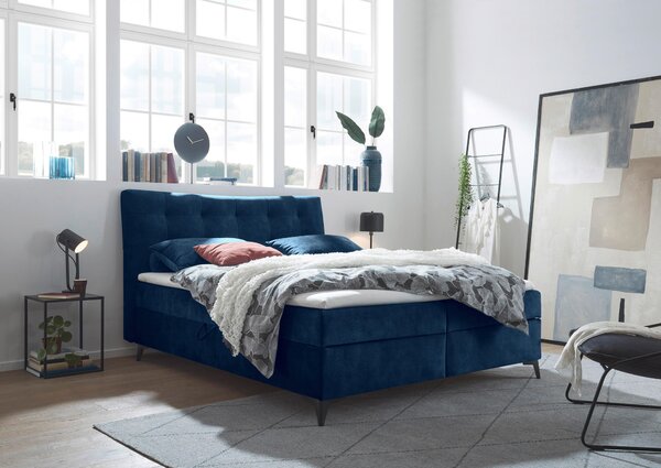 AMERICKÁ POSTEL, 180/200 cm, modrá MID.YOU - Postele s úložným prostorem, Online Only