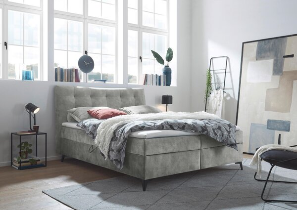 AMERICKÁ POSTEL, 180/200 cm, šedá MID.YOU - Postele s úložným prostorem, Online Only