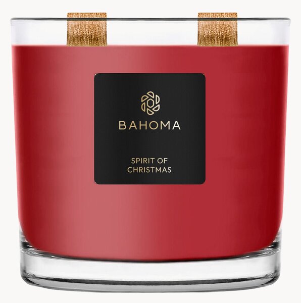Ručně vyrobená vonná svíčka se dvěma knoty Spirit of Christmas (cassis, hřebíček a ambra)
