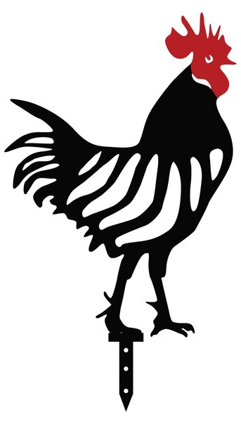 Hanah Home Dekorativní zahradní doplňky CHICKEN FAMILY4 černé - Doprodej