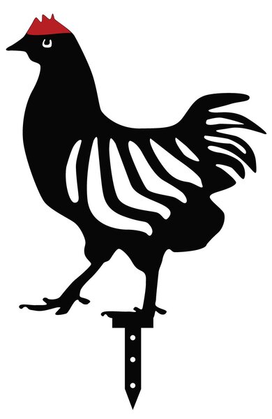 Hanah Home Dekorativní zahradní doplňky CHICKEN FAMILY4 černé - Doprodej