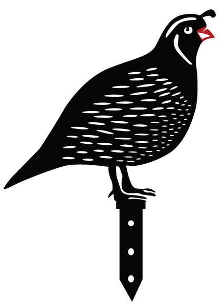 ASIR Dekorativní zahradní doplňky QUAILS černé