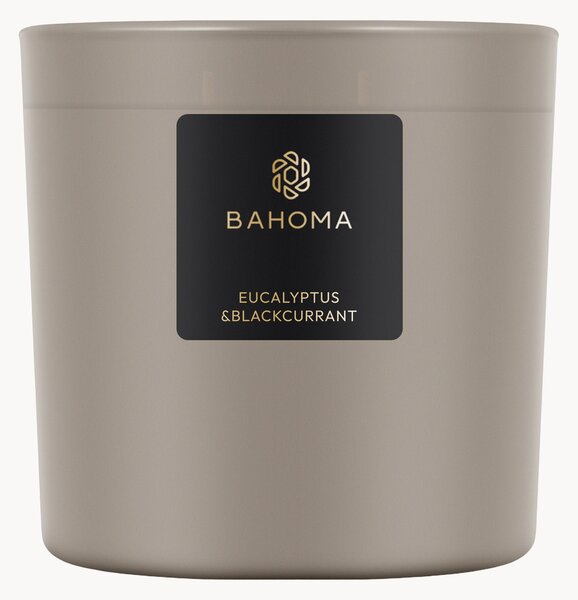 Ručně vyrobená vonná svíčka se třemi knoty Eucalyptus & Blackcurrant (freesie, gardénie, pižmo)
