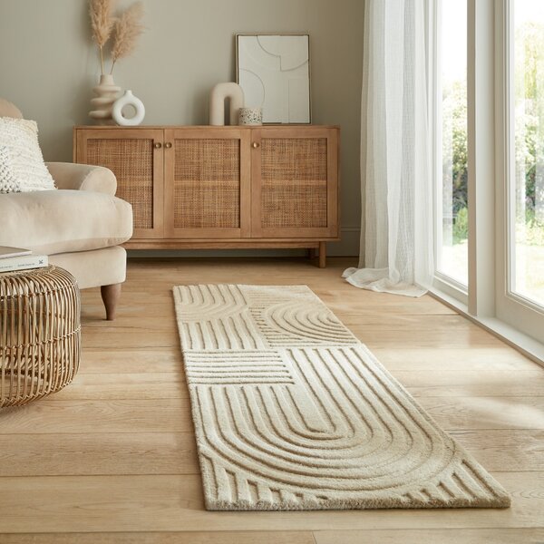 Flair Rugs, Běhoun Solace Zen Garden Natural, 60x230, béžová, chodba / předsíň