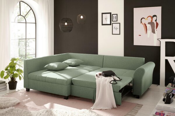ROHOVÁ SEDAČKA, textil, zelená Livetastic - Sedací soupravy, Online Only