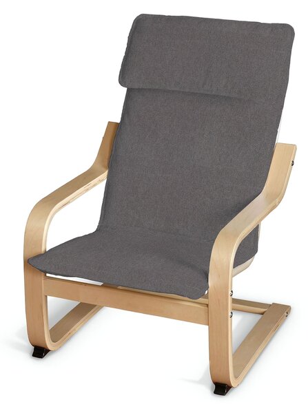 Sedák na dětské křeslo IKEA Poäng barva šedá látka pletený vzor
