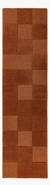 Ručně všívaný vlněný běhoun Checkerboard