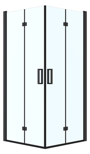 Oltens Byske sprchový kout 80x80 cm čtvercový černá matný/průhledné sklo 20001300