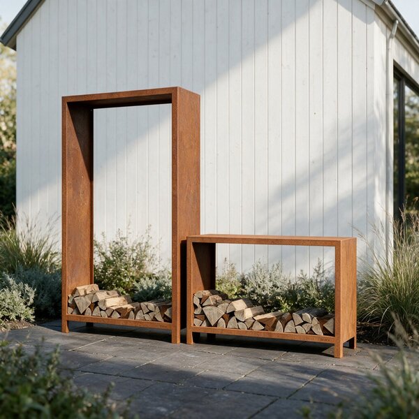 Cortenový dřevník FRAME 600 × 400 × 1 800 mm