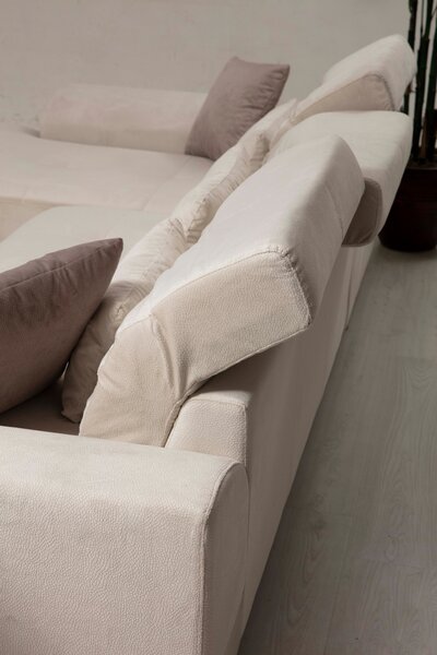 Rohová sedací souprava Frilana (béžová) (L). Akce -25%