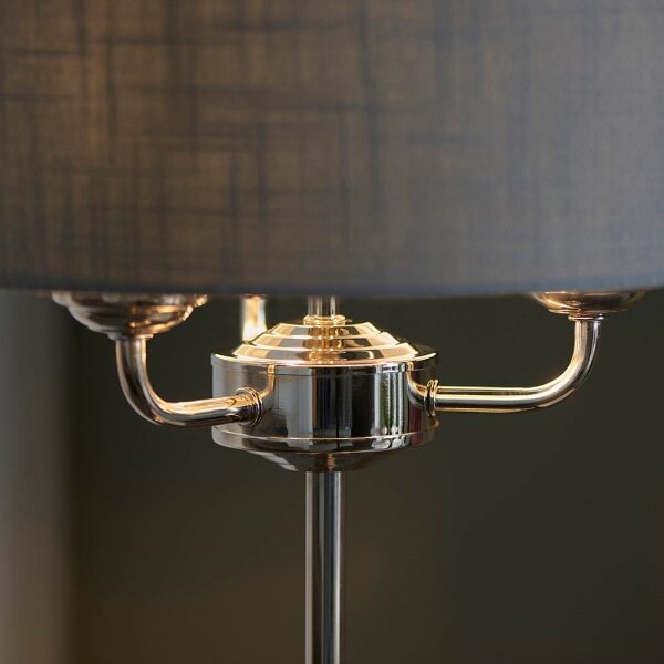 Endon 99149 - Stolní lampa HIGHCLERE 3xE14/18W/230V šedá/lesklý chrom