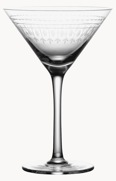 Sada ručně foukaných křišťálových sklenic na martini Ovals, 2 díly