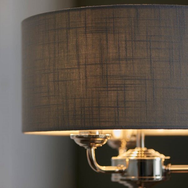 Endon 99149 - Stolní lampa HIGHCLERE 3xE14/18W/230V šedá/lesklý chrom