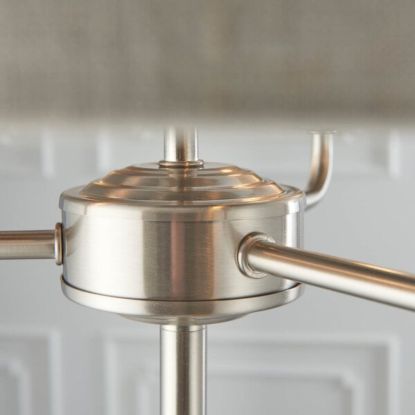 Endon 94359 - Stojací lampa HIGHCLERE 3xE14/40W/230V béžová/lesklý chrom