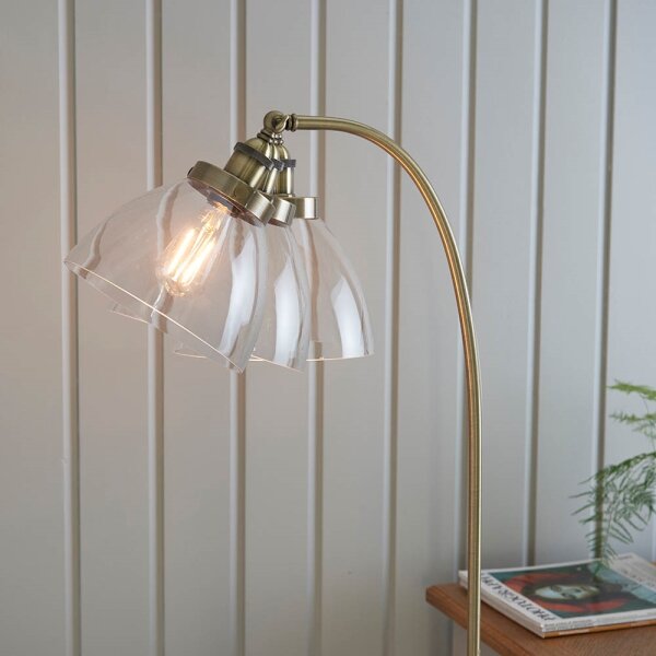 Endon 77860 - Stojací lampa HANSEN 1xE27/40W/230V mosaz