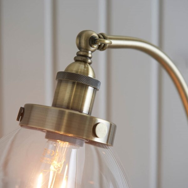 Endon 77860 - Stojací lampa HANSEN 1xE27/40W/230V mosaz