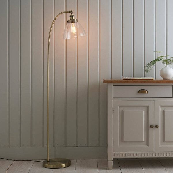 Endon 77860 - Stojací lampa HANSEN 1xE27/40W/230V mosaz