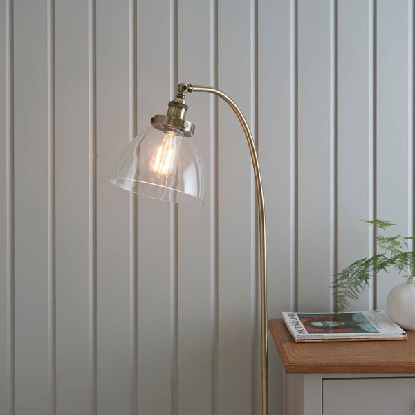 Endon 77860 - Stojací lampa HANSEN 1xE27/40W/230V mosaz