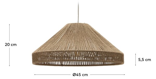 Jutové stínidlo Kave Home Pontos 45 cm