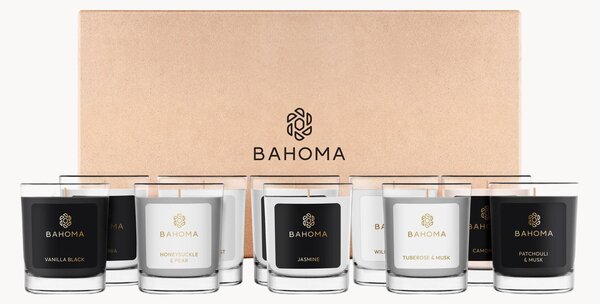 Sada ručně litých mini svíček v dárkové krabičce Botanical Bliss, 10 dílů